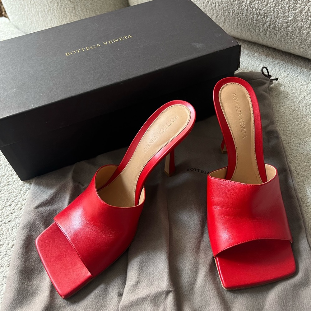 Bottega Veneta Stretch Leather Heeled Sandals